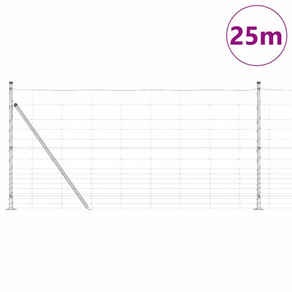 vidaXL Zaunpfosten Galvanisiert 25 x 1,2 m Stahl