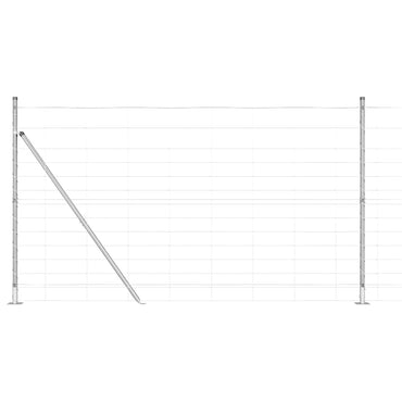 vidaXL Zaunpfosten Galvanisiert 25 x 1,4 m Stahl