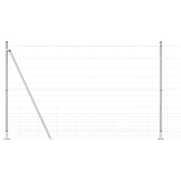 vidaXL Zaunpfosten Galvanisiert 25 x 1,5 m Stahl