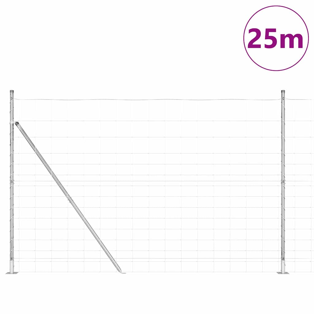 vidaXL Zaunpfosten Galvanisiert 25 x 1,6 m Stahl