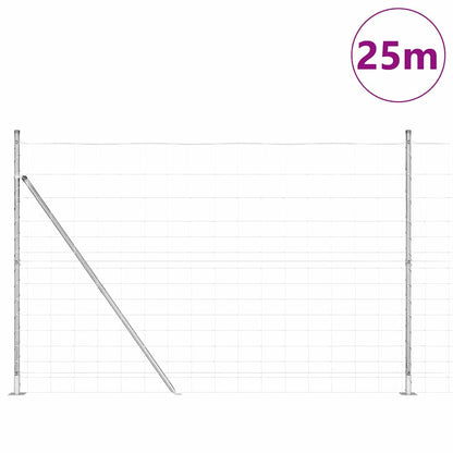 vidaXL Zaunpfosten Galvanisiert 25 x 1,6 m Stahl