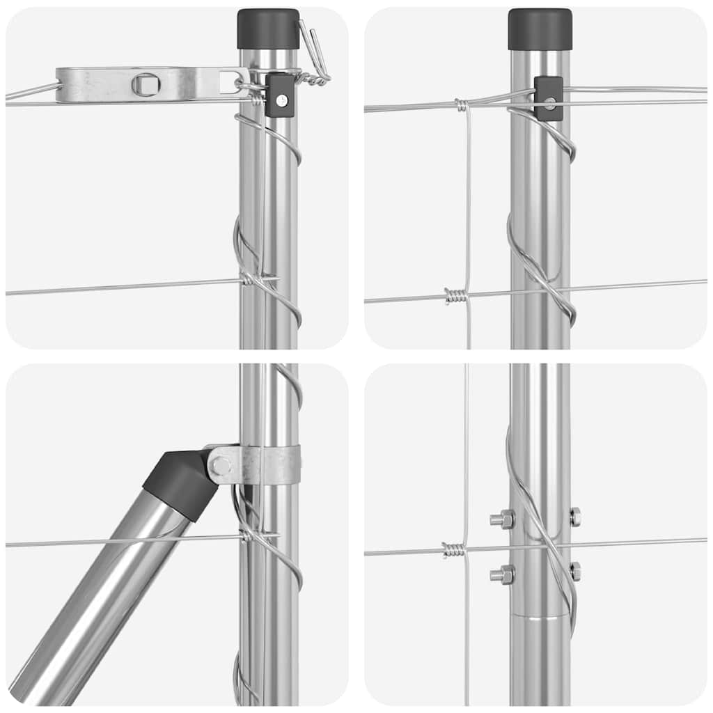 vidaXL Zaunpfosten Galvanisiert 25 x 1,6 m Stahl