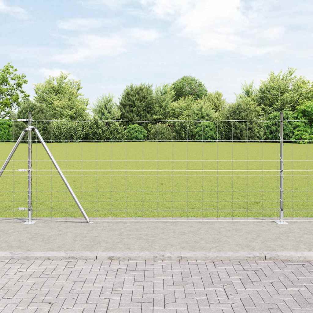 vidaXL Zaunpfosten Galvanisiert 50 x 1 m Stahl