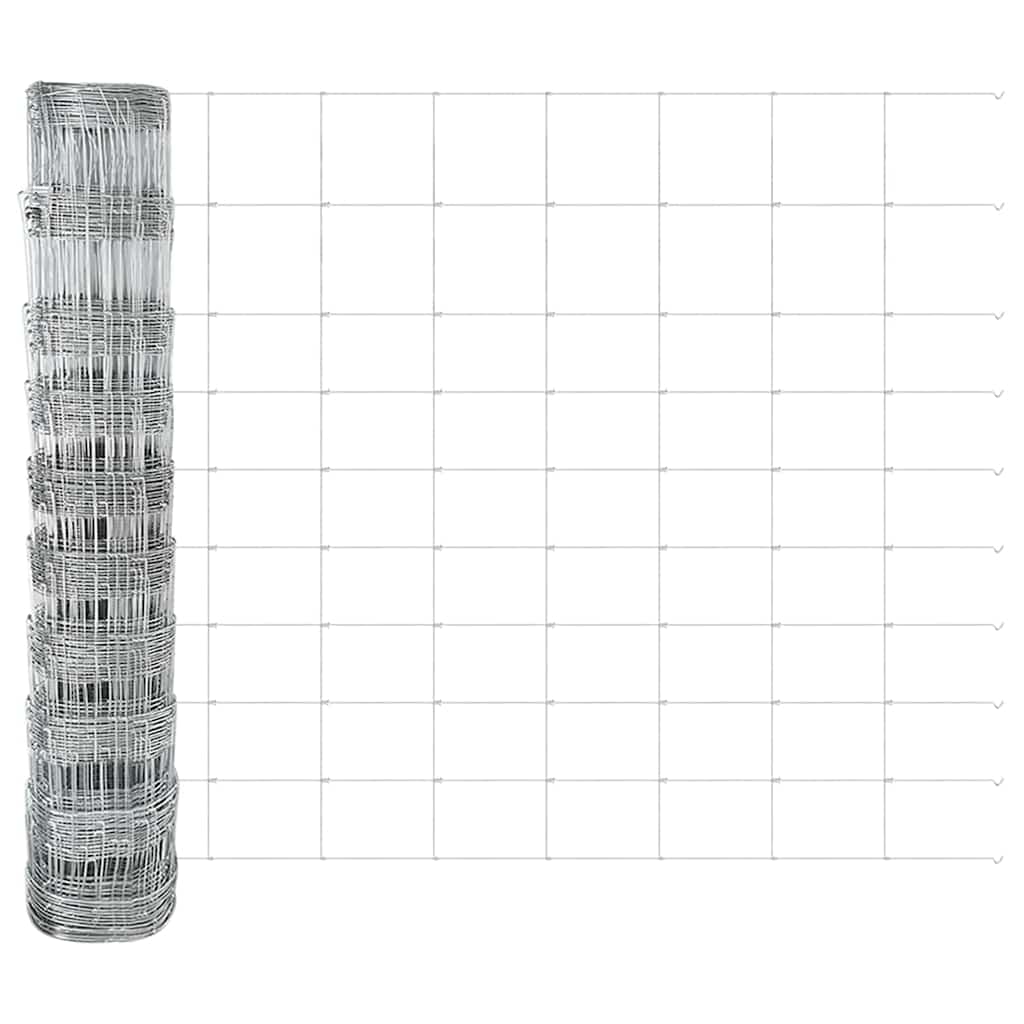 vidaXL Zaunpfosten Galvanisiert 50 x 1 m Stahl