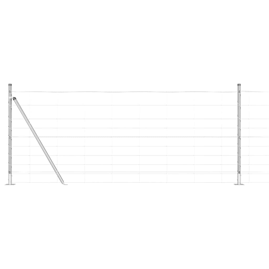 vidaXL Zaunpfosten Galvanisiert 50 x 1 m Stahl