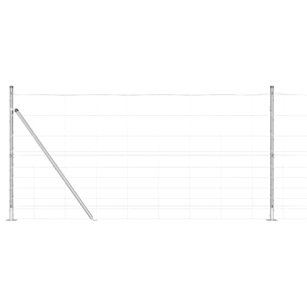 vidaXL Poteau de clôture galvanisé 50 x 1,2 m Acier