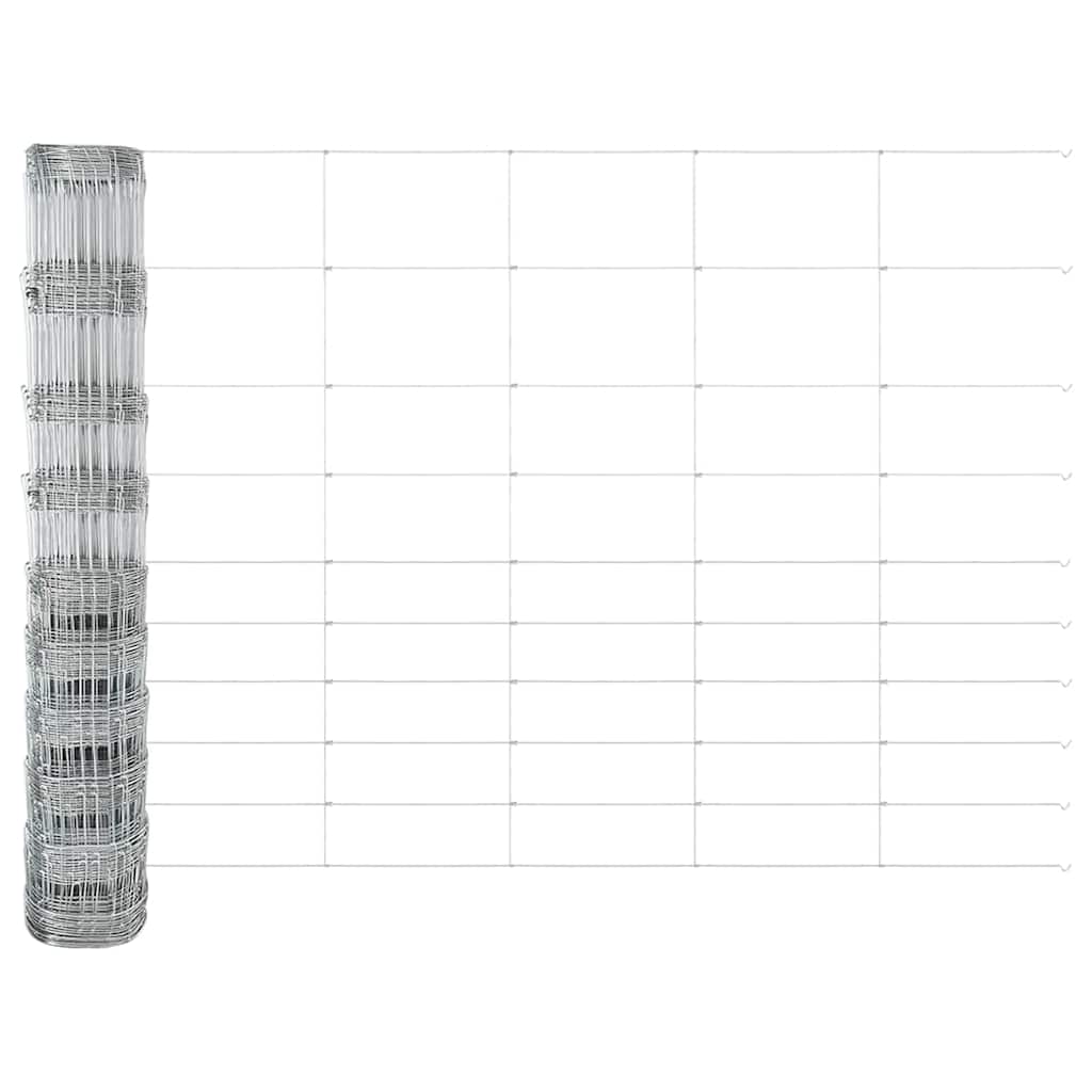 vidaXL Poteau de clôture galvanisé 50 x 1,2 m Acier
