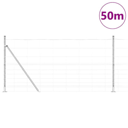 vidaXL Poteau de clôture galvanisé 50 x 1,2 m Acier
