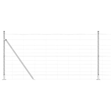 vidaXL Poteau de clôture galvanisé 50 x 1,2 m Acier