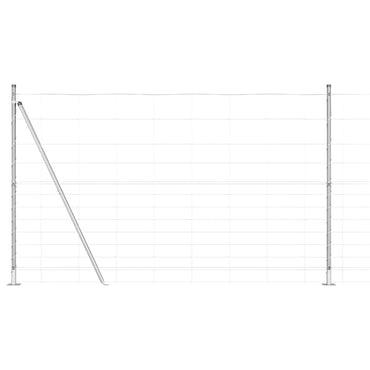 vidaXL Zaunpfosten Galvanisiert 50 x 1,5 m Stahl