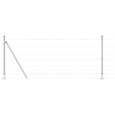 vidaXL Zaunpfosten Galvanisiert 100 x 1 m Stahl