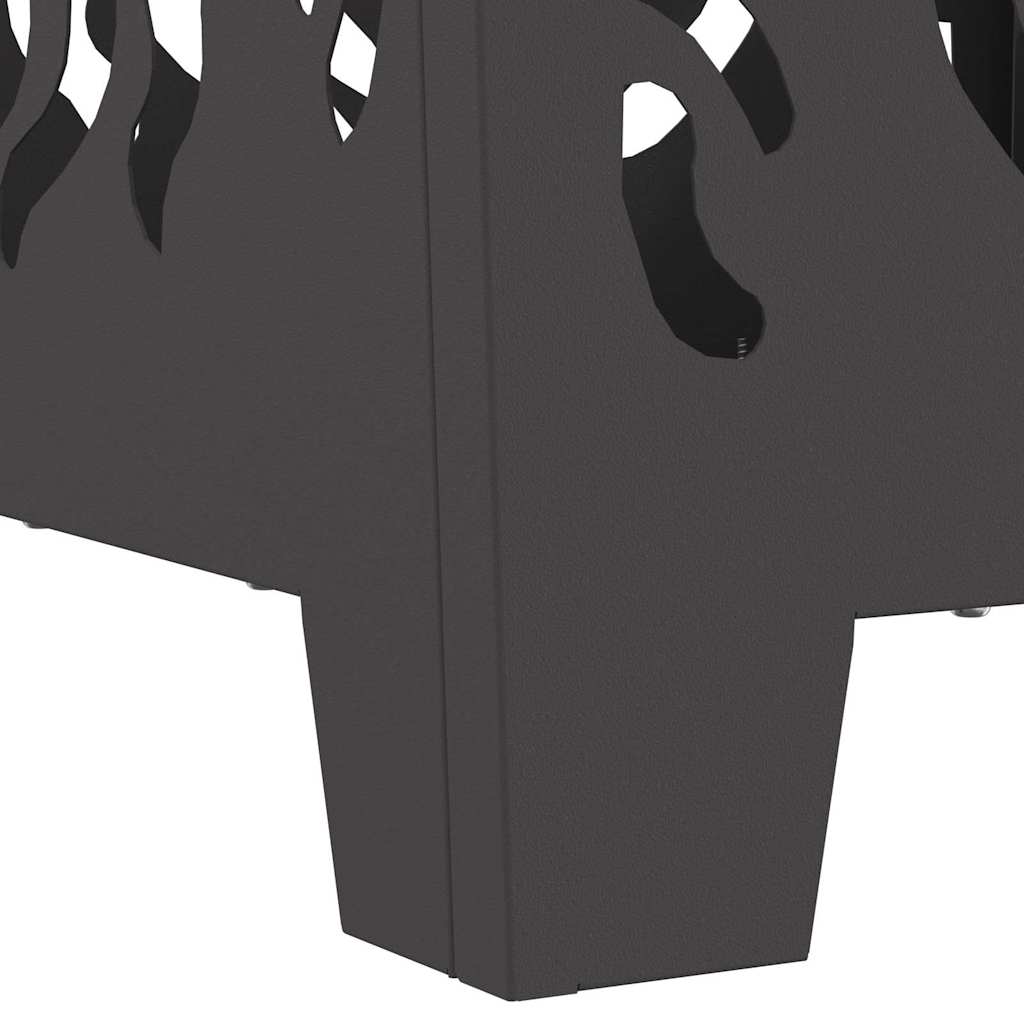 Feuerstelle Schwarz 40 x 40 x 40 cm Stahl