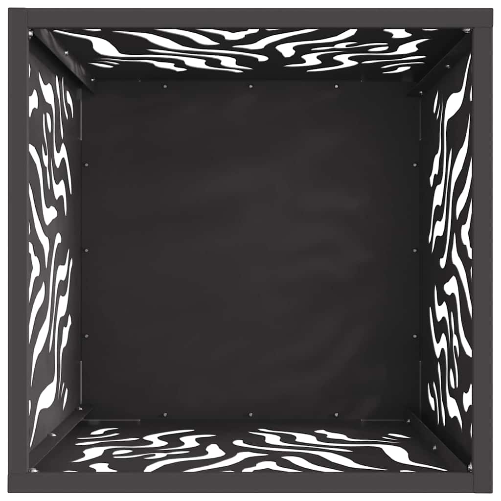 Feuerstelle Schwarz 40 x 40 x 40 cm Stahl