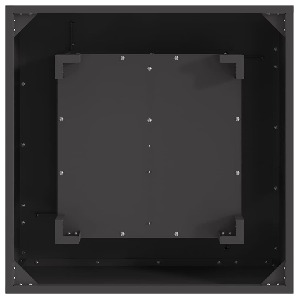 Feuerstelle Schwarz 60 x 60 x 30 cm Stahl