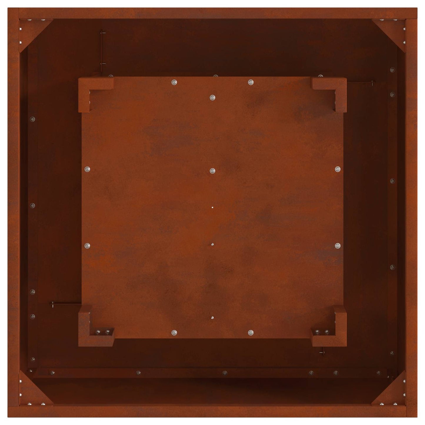 Feuerstelle Braun 80 x 80 x 40 cm Wetterfeststahl