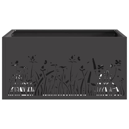 Feuerstelle Schwarz 60 x 60 x 30 cm Stahl