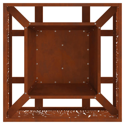 Feuerstelle Braun 60 x 60 x 30 cm Wetterfeststahl