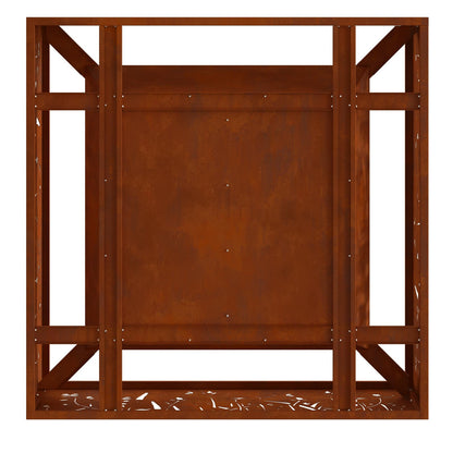 Feuerstelle Braun 80 x 80 x 30 cm Wetterfeststahl