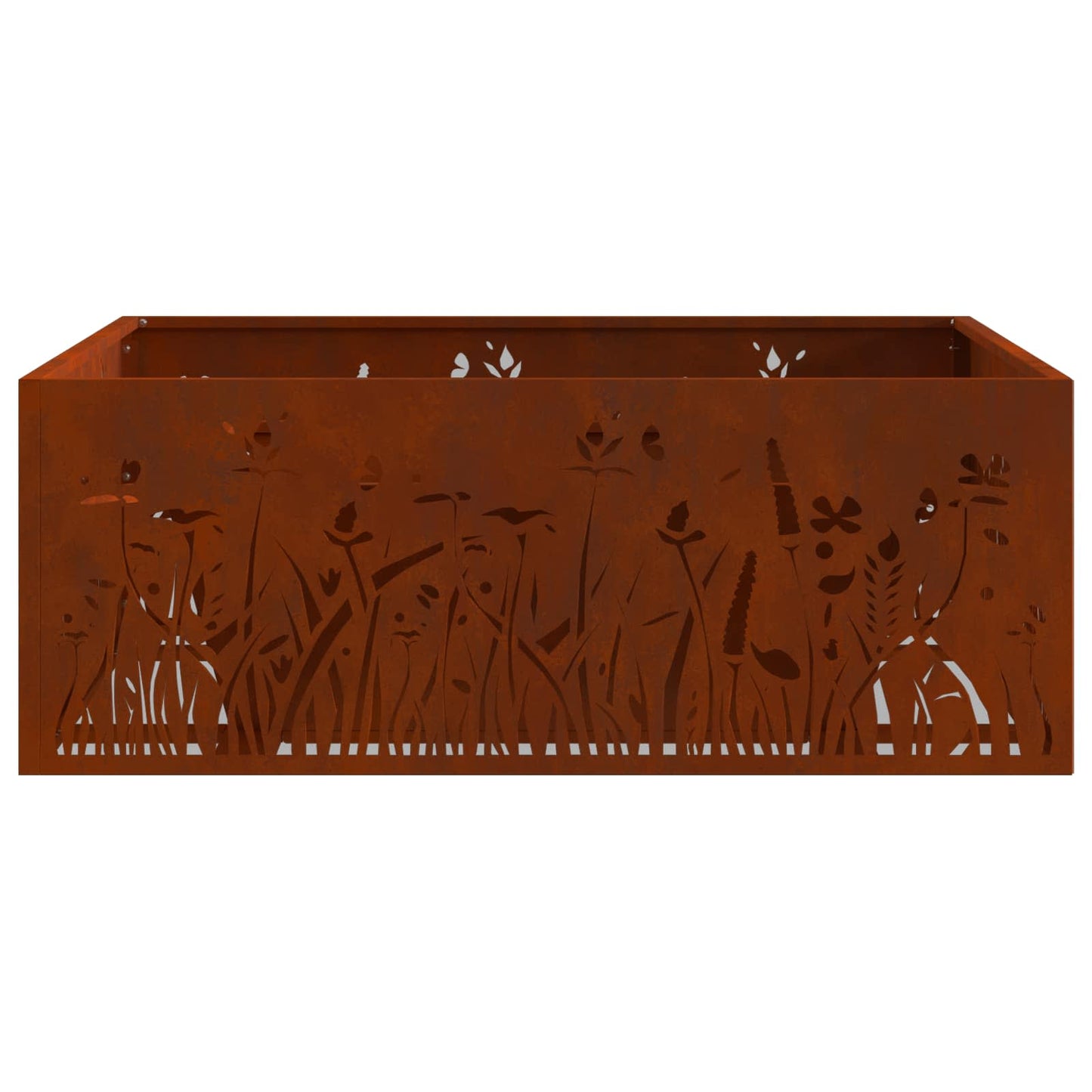 Feuerstelle Braun 80 x 80 x 30 cm Wetterfeststahl