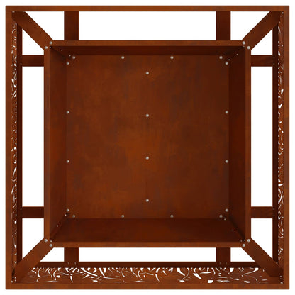 Feuerstelle Braun 80 x 80 x 30 cm Wetterfeststahl