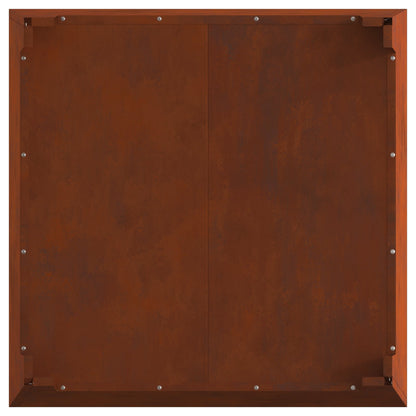 Feuerstelle Braun 80 x 80 x 43 cm Wetterfeststahl