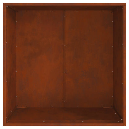 Feuerstelle Braun 80 x 80 x 43 cm Wetterfeststahl