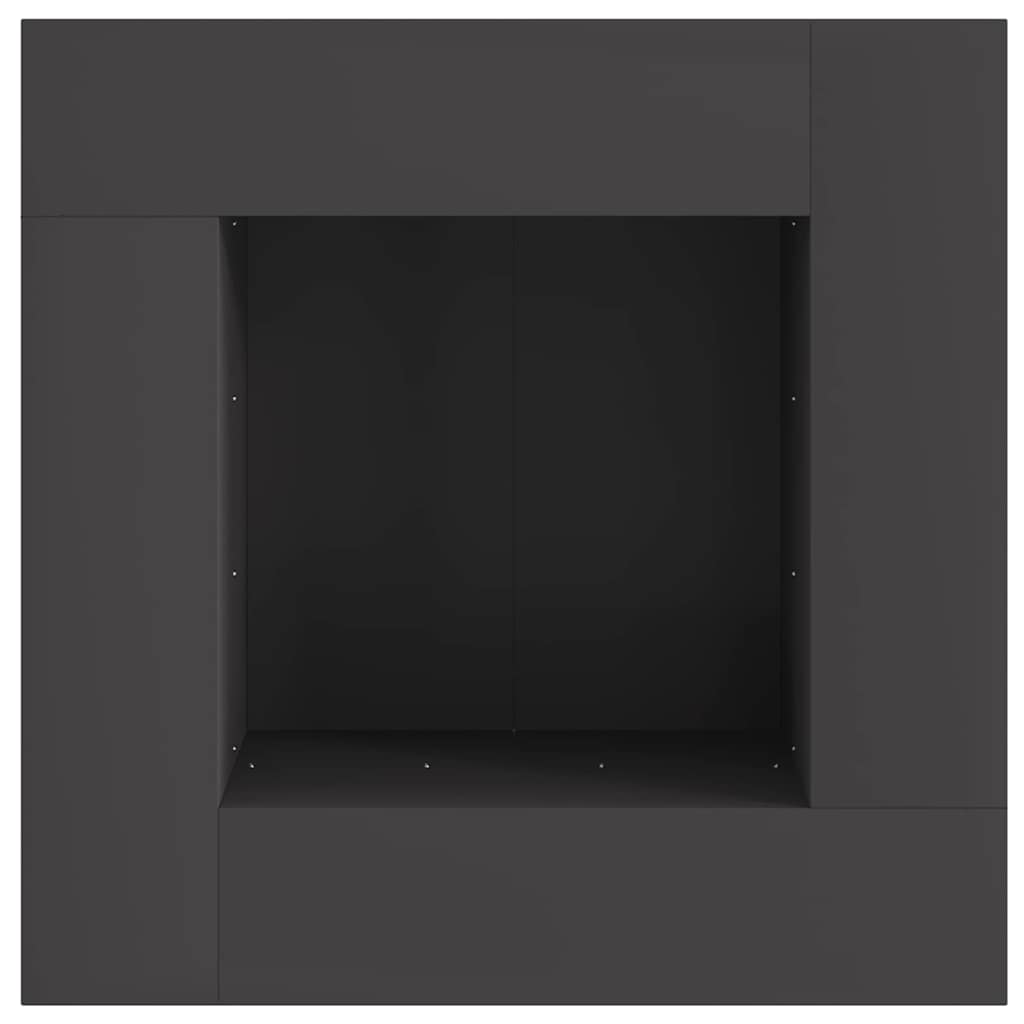 Feuerstelle Schwarz 80 x 80 x 40 cm Stahl
