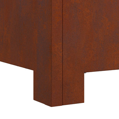 Feuerstelle Braun 60 x 60 x 30 cm Wetterfeststahl