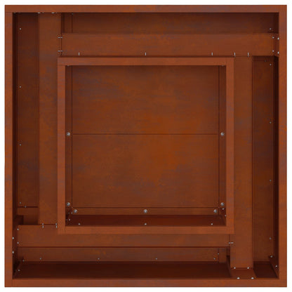 Feuerstelle Braun 60 x 60 x 30 cm Wetterfeststahl