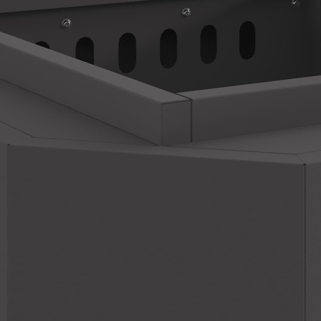 Rauchfreier Feuerkorb Schwarz 48 x 48 x 51 cm Stahl