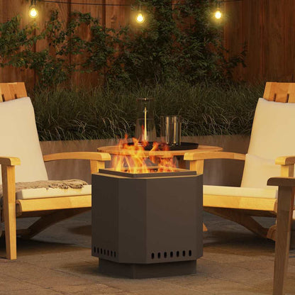 Rauchfreier Feuerkorb Schwarz 48 x 48 x 51 cm Stahl