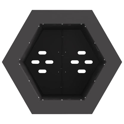 Rauchfreier Feuerkorb Schwarz 38 x 38 x 51 cm Stahl