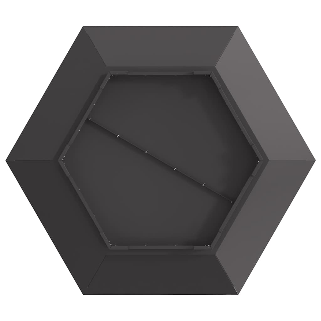 Feuerstelle Schwarz 100 x 100 x 28 cm Stahl