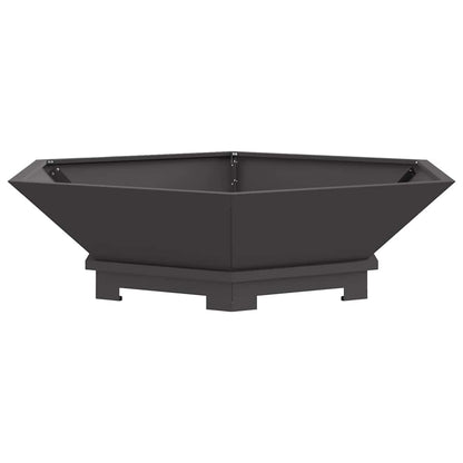 Feuerstelle Schwarz 100 x 100 x 28 cm Stahl