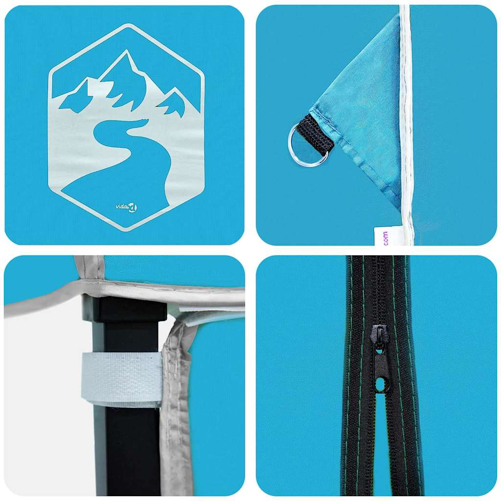 Pavillon-Zelt Blau 194 x 194 x 251 cm Stoff