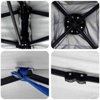 Pavillon-Zelt Blau 194 x 194 x 251 cm Stoff