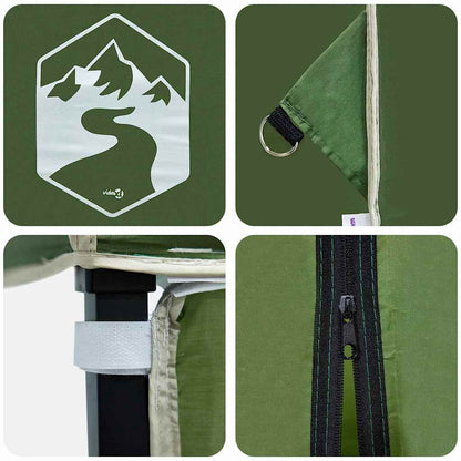 Pavillon-Zelt Grün 194 x 194 x 251 cm Stoff