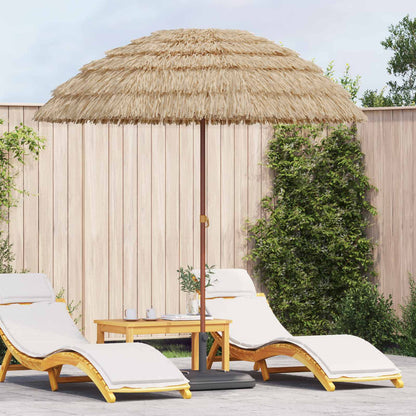 vidaXL Strandparasol Natur 255 x 255 x 255 cm Polyester und Stahl