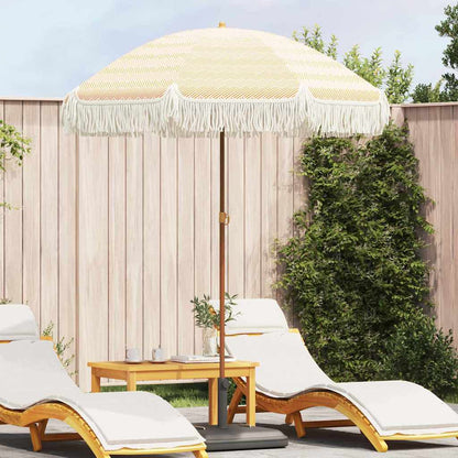 vidaXL Parasol de plage jaune et blanc 160 x 160 x 196 cm