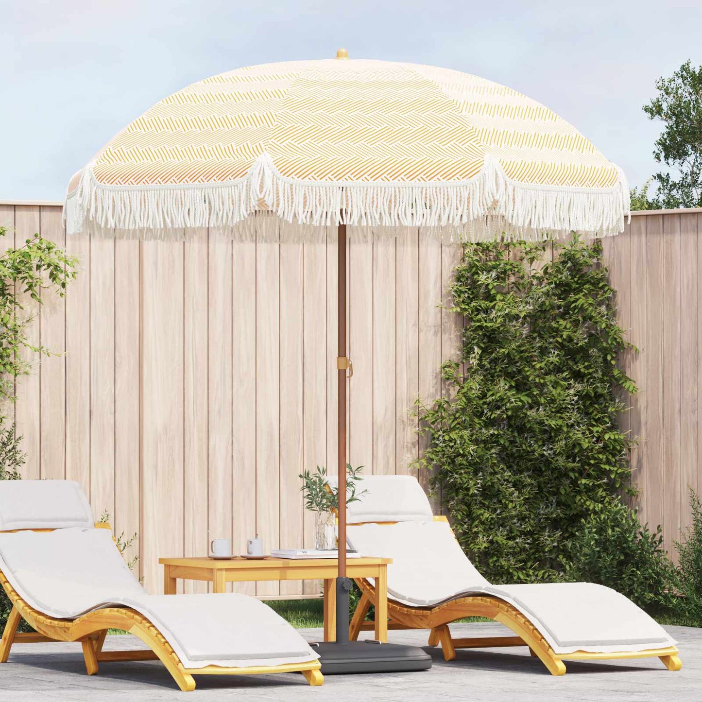 vidaXL Parasol de plage jaune et blanc 205 x 205 x 210 cm