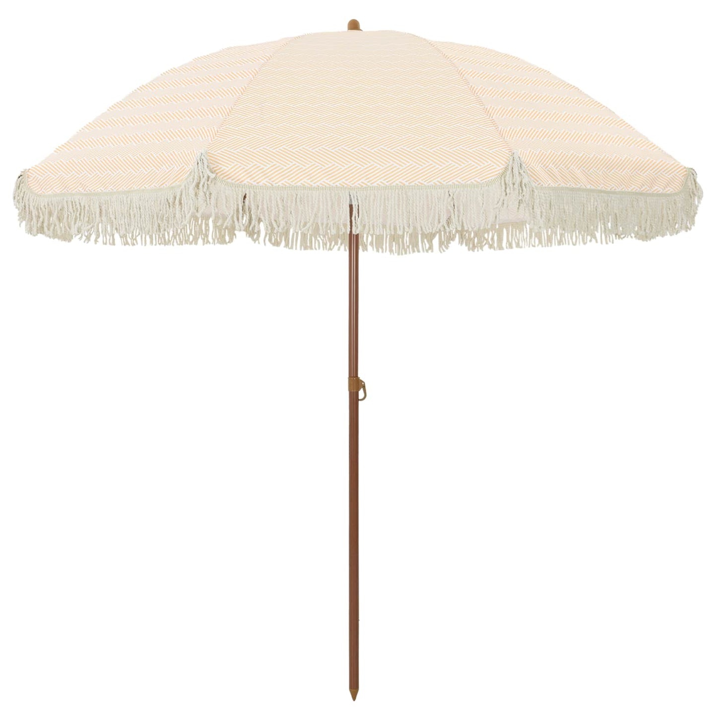 vidaXL Parasol de plage jaune et blanc 205 x 205 x 210 cm