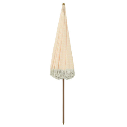 vidaXL Parasol de plage jaune et blanc 205 x 205 x 210 cm