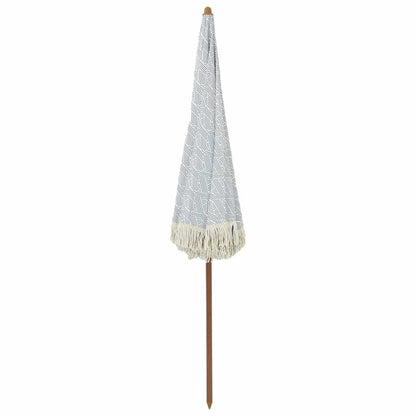 vidaXL Parasol de plage gris et blanc 205 x 205 x 210 cm