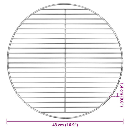 Grillrost Silber 43 x 43 cm Edelstahl