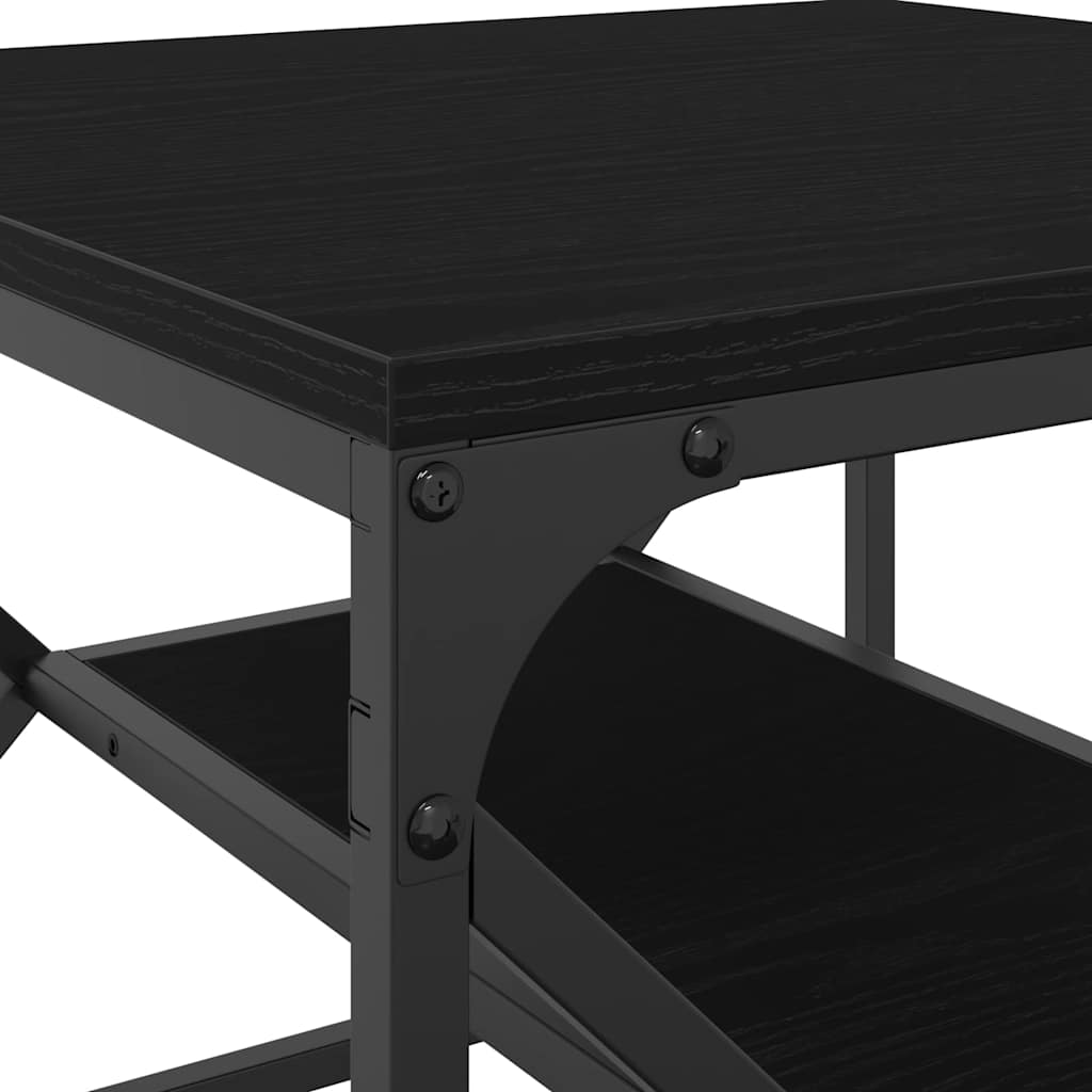 vidaXL Couchtisch Schwarz Eichen-Optik 51 x 50 x 40 cm