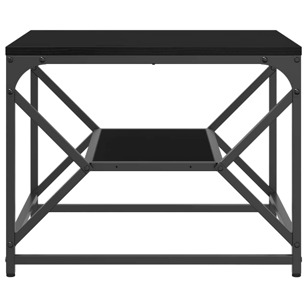 vidaXL Couchtisch Schwarz Eichen-Optik 51 x 50 x 40 cm