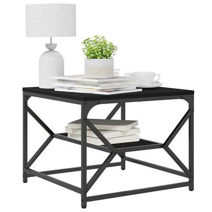 vidaXL Couchtisch Schwarz Eichen-Optik 51 x 50 x 40 cm
