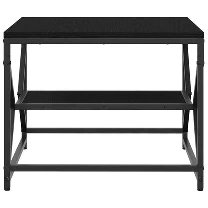vidaXL Couchtisch Schwarz Eichen-Optik 51 x 50 x 40 cm