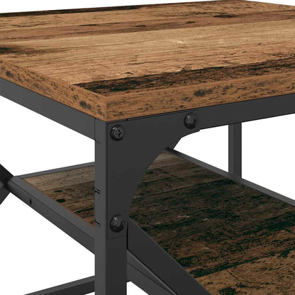 vidaXL Couchtisch Altholz 51 x 50 x 40 cm Ingenieure Holz und Stahl