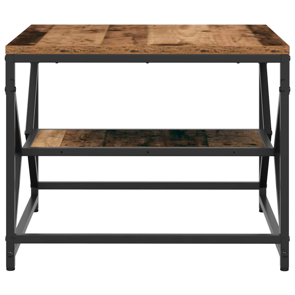 vidaXL Couchtisch Altholz 51 x 50 x 40 cm Ingenieure Holz und Stahl